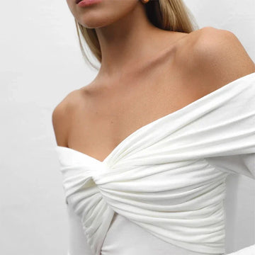 Women's Off Shoulders Fashion Designer S-L Long-Sleeve Tops-Women's Fashion Designer Long-Sleeve Tops-Women's fashion designer plus size clothes